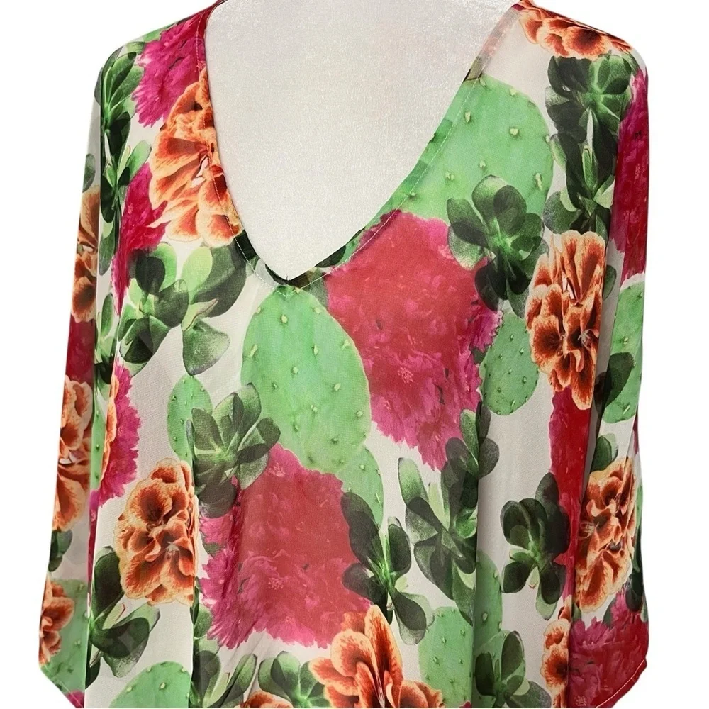 Show Me Your Mumu Cactus Bloom Peta Tunic Cover-up Size Small